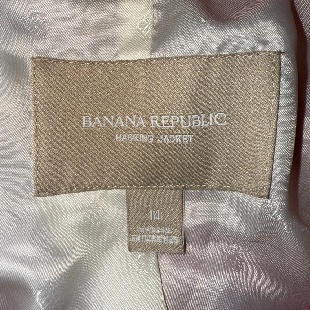 Banana Republic Women's Pink Wool Blend Jacket Blazer Size 14 - Picture 6 of 8